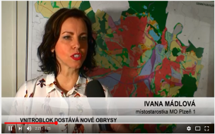 Proměna vnitrobloku Krašovská v reportážích TV ZAK a Plzeň TV 